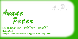 amade peter business card